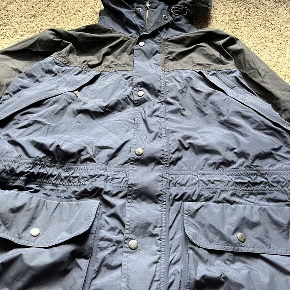VTG Woolrich Jacket Men’s xl Royal Blue Waterproof Hooded Rain Coat - Picture 8 of 10